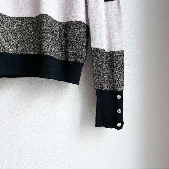 Ann Taylor - Turtleneck Sweater Holiday Sparkle Colorblock - Picture 3 of 7